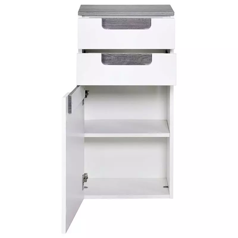 Lomadox Unterschrank MERANO-03 Hochglanz weiß, Eiche Sonoma, B=40cm Hotsell