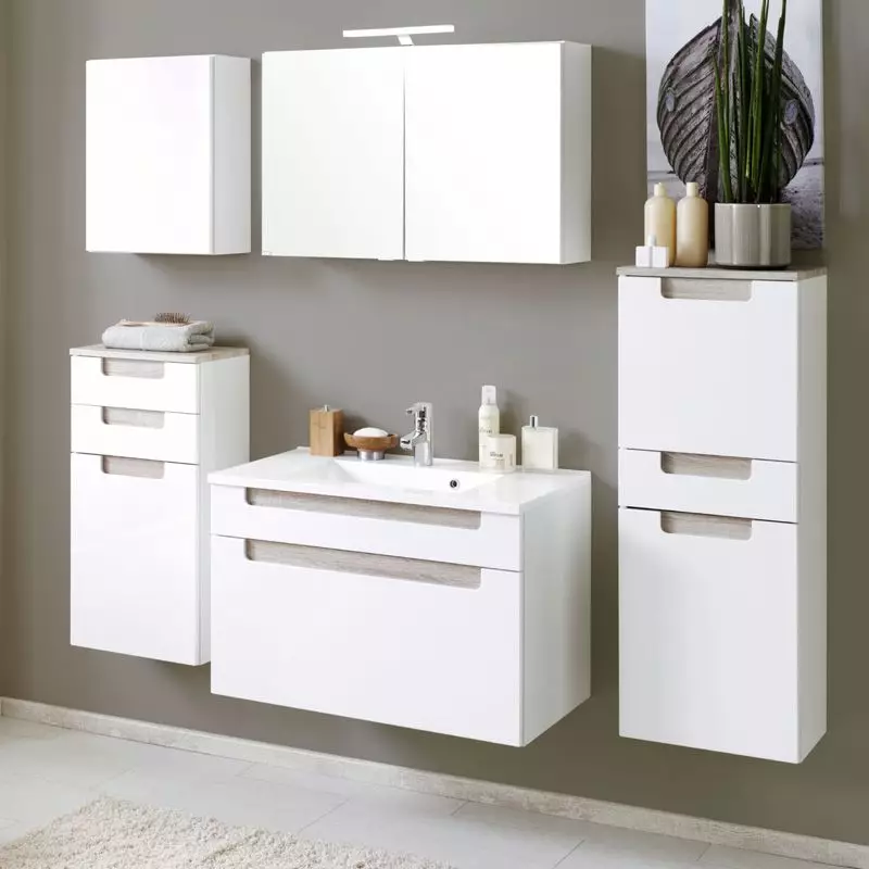 Lomadox Hängeschrank MERANO-03 Hochglanz weiß, B=40cm Günstiger Verkauf