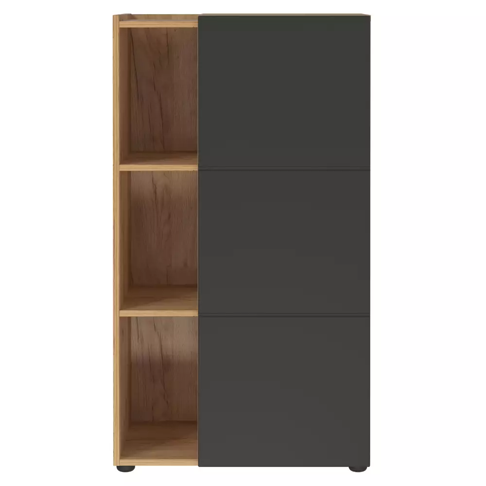 Lomadox Büromöbel Set OLDHAM-01 in Navarra Eiche Nb. mit Fronten in Graphit - jetzt selbst zusammenstellen Sonderangebot