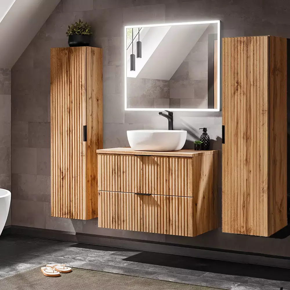 Lomadox Badezimmermöbel Serie ADELAIDE-56 in Wotaneiche - selbst zusammenstellen Flash Sale