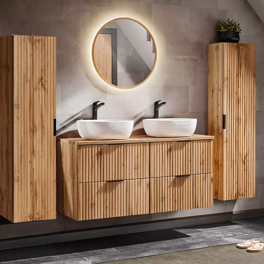 Lomadox Badezimmermöbel Serie ADELAIDE-56 in Wotaneiche - selbst zusammenstellen Flash Sale