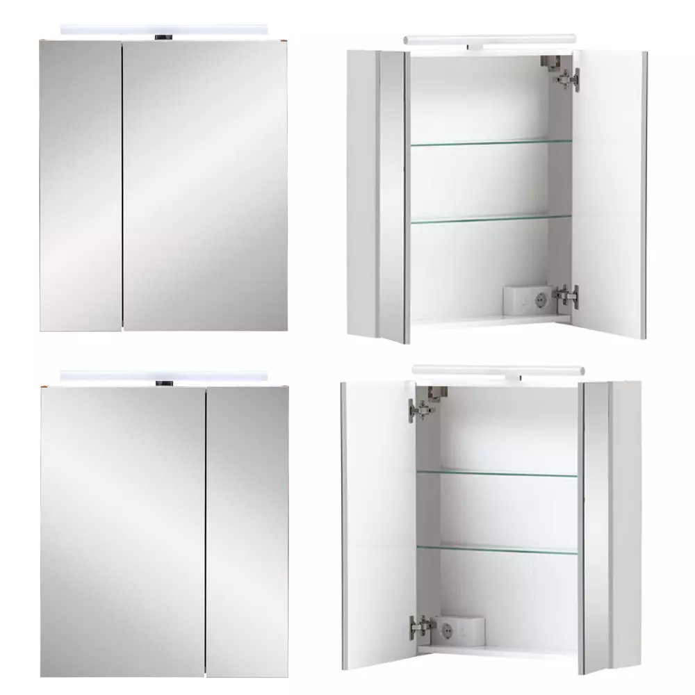 Lomadox Badmöbel Serie MESA-80 in weiß matt - selbst zusammenstellen Neueste Mode