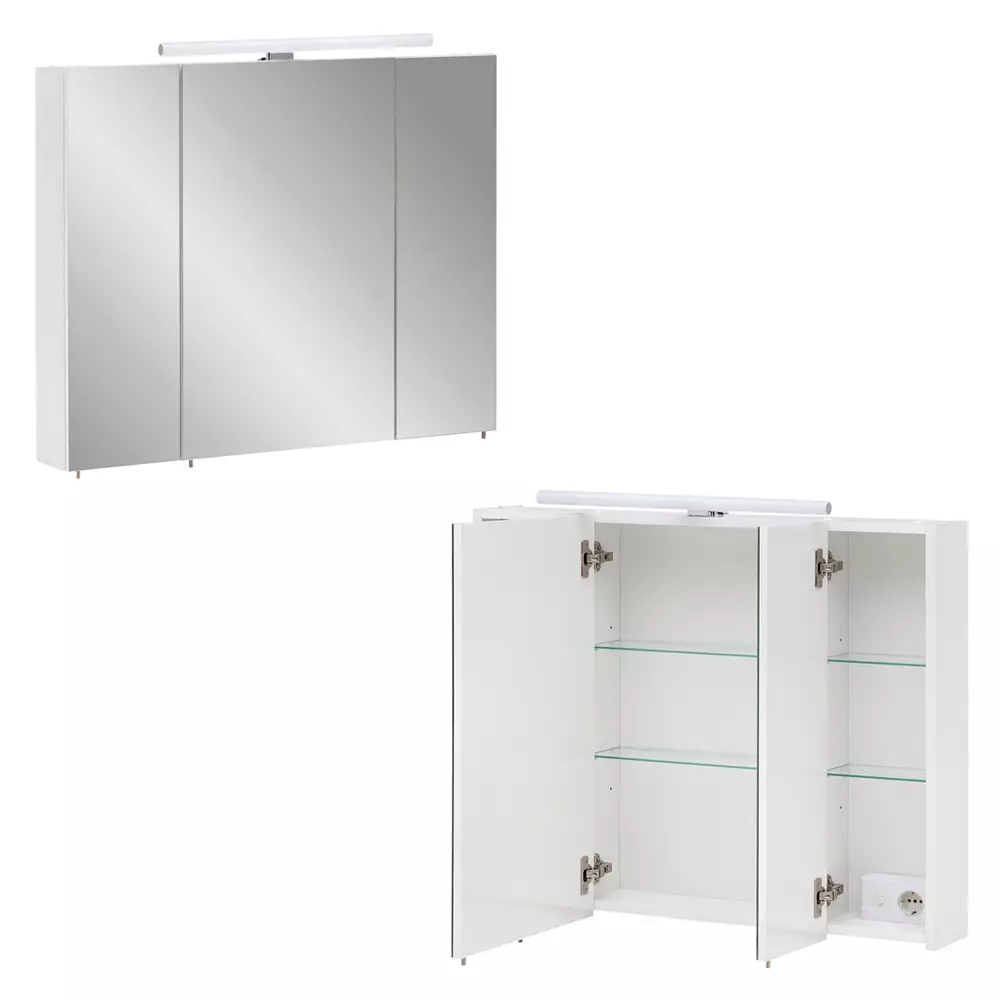 Lomadox Badmöbel Serie MESA-80 in weiß matt - selbst zusammenstellen Neueste Mode