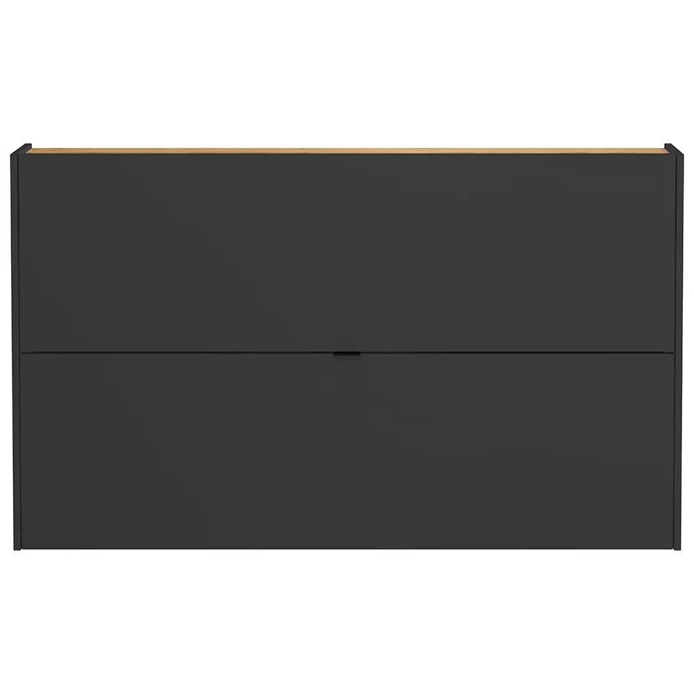 Lomadox Flurschrank Schuhschrank 140cm in grau mit Eiche ABERDEEN-01 ideal für schmale Flure Online Outlet