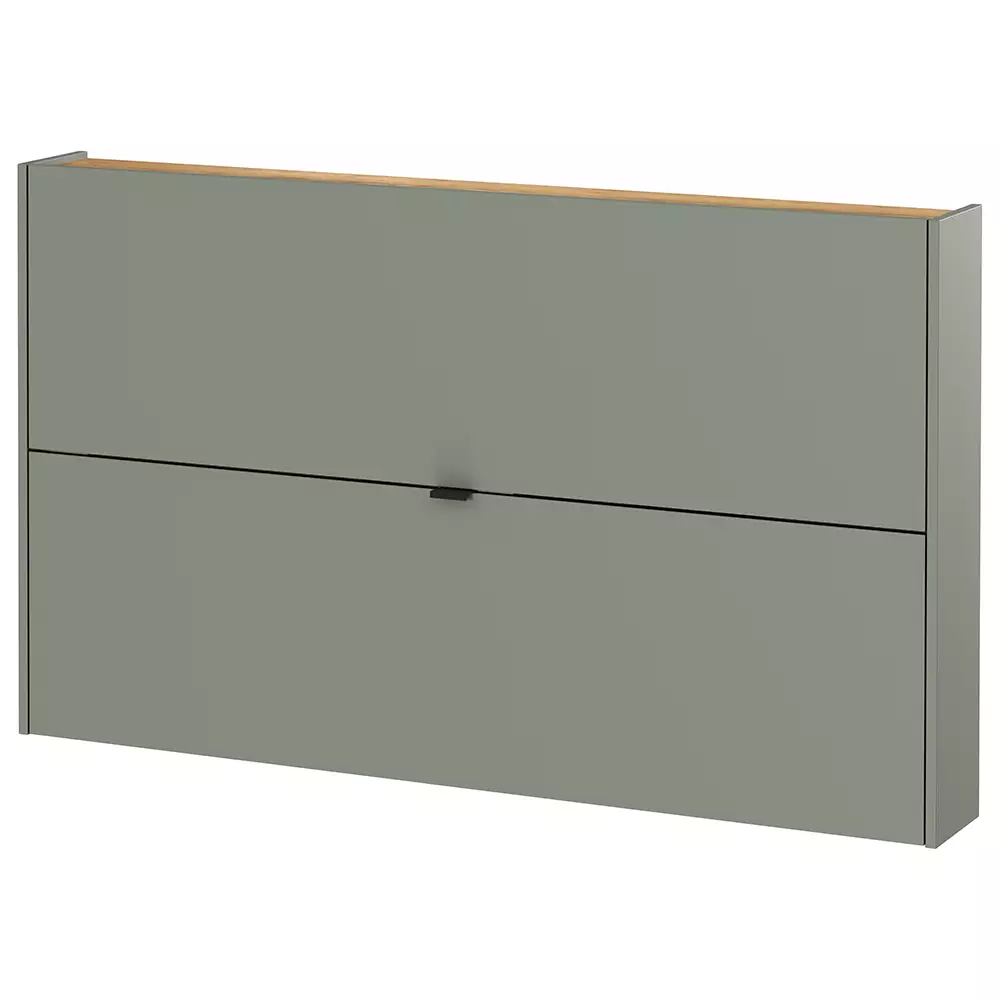 Lomadox Garderobe Flurgarderobe schmal in grün mit Eiche ABERDEEN-01 modern 3-teilig mit 1 Garderobenpaneel Bis zu 60% Rabatt