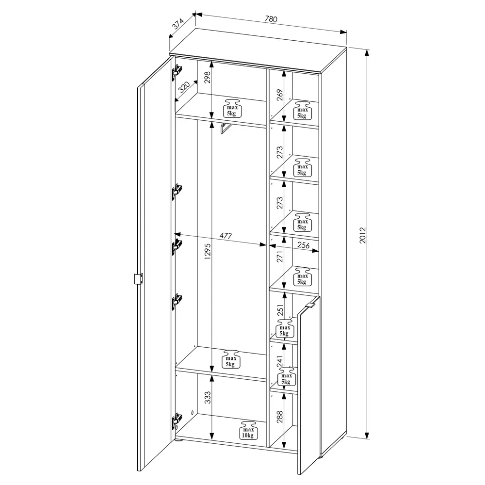 Lomadox Garderobe modern 3-teilig mit Garderobenpaneel grün matt mit Eiche BLISS-36 Clearance-Verkauf