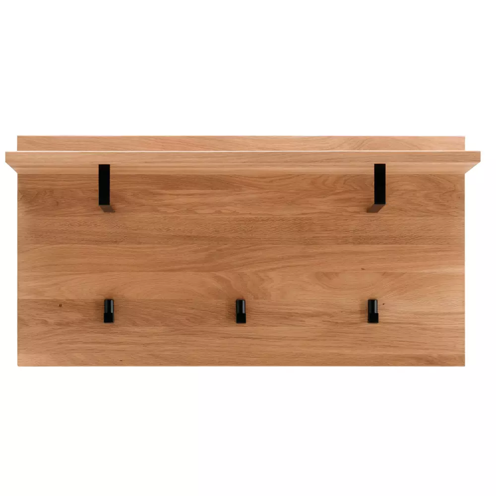 Lomadox Garderoben Set LEUNA-64 in Eiche massiv geölt, B/H/T: ca. 80/200/39 cm Outlet