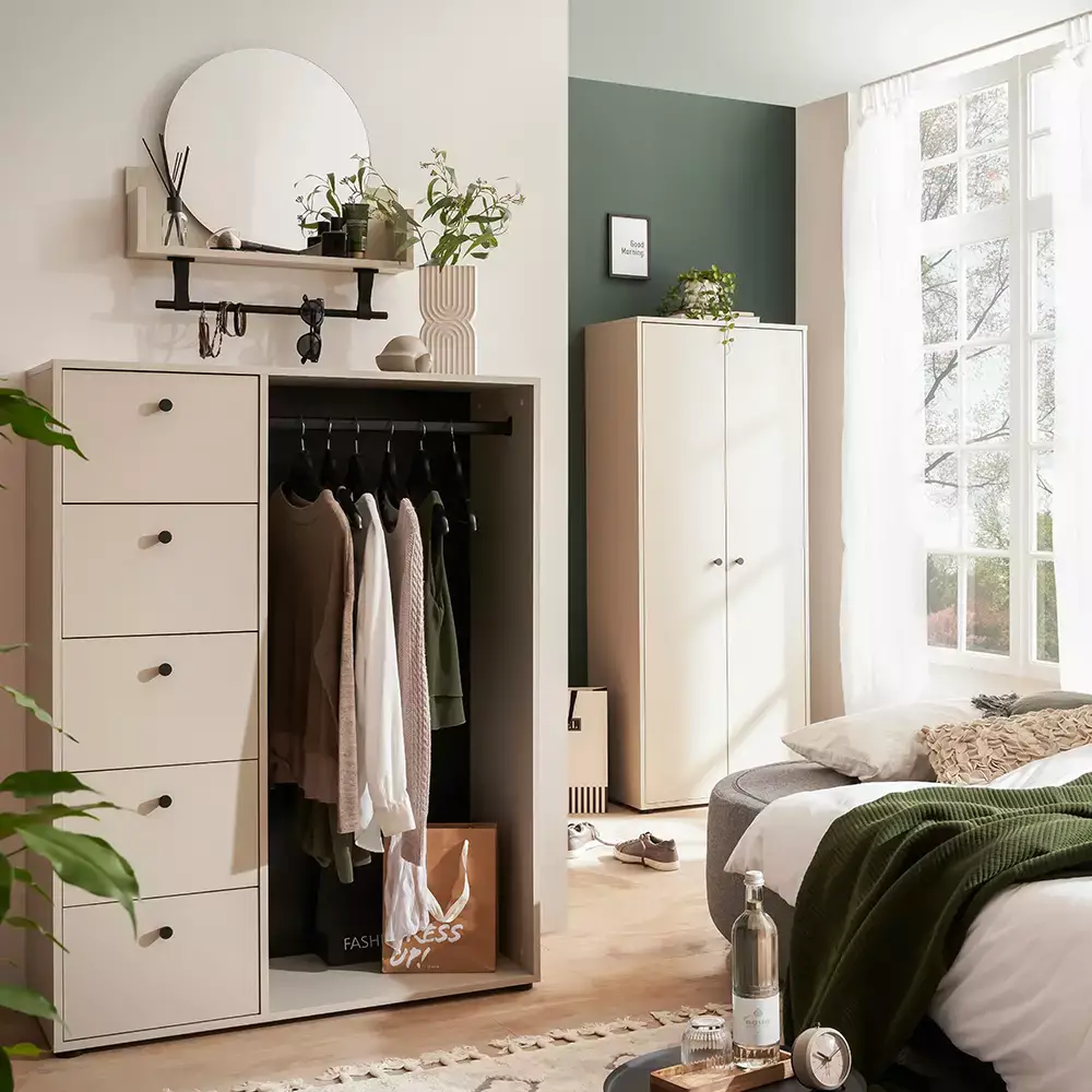 Lomadox Garderoben-/Wohnmöbel Serie LORCA-80 in beige - selbst zusammenstellen