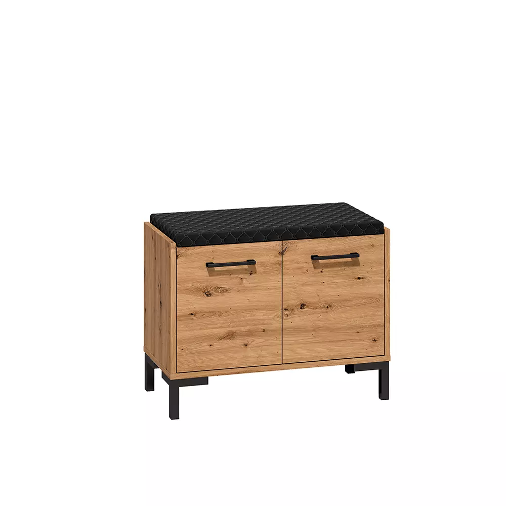 Lomadox Garderoben-Set 2-teilig mit Garderobenbank und Paneel, braun, Artisan Eiche Nb., Modern, NASSAU-131 Top Angebot