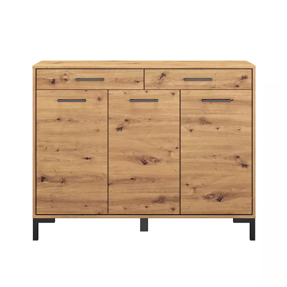 Lomadox Garderoben-Set 3-teilig mit Spiegel und Garderobenschrank, braun, Artisan Eiche Nb., Modern, NASSAU-131 Tiefpreis