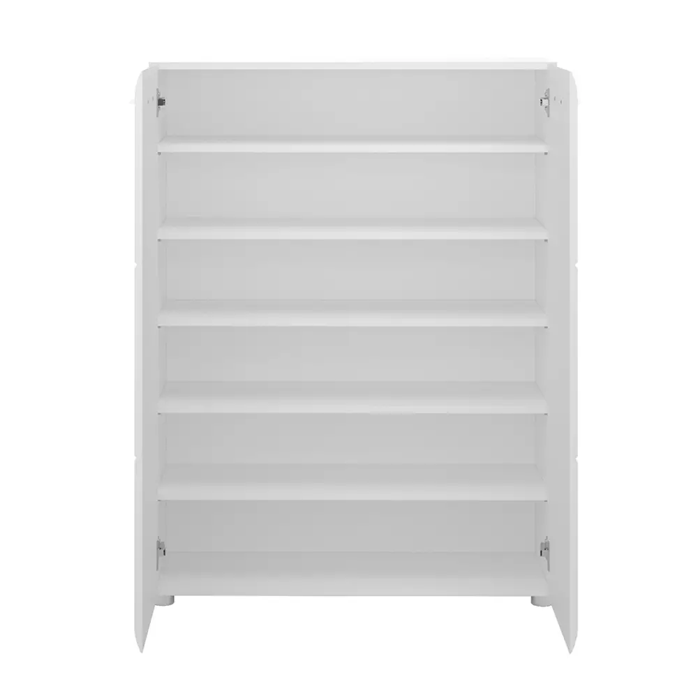 Lomadox Garderoben-Set 6-teilig mit Garderobenschrank, 2x Garderobenpaneel weiß Hochglanz MALABO-129 Vierteljährliche Förderung