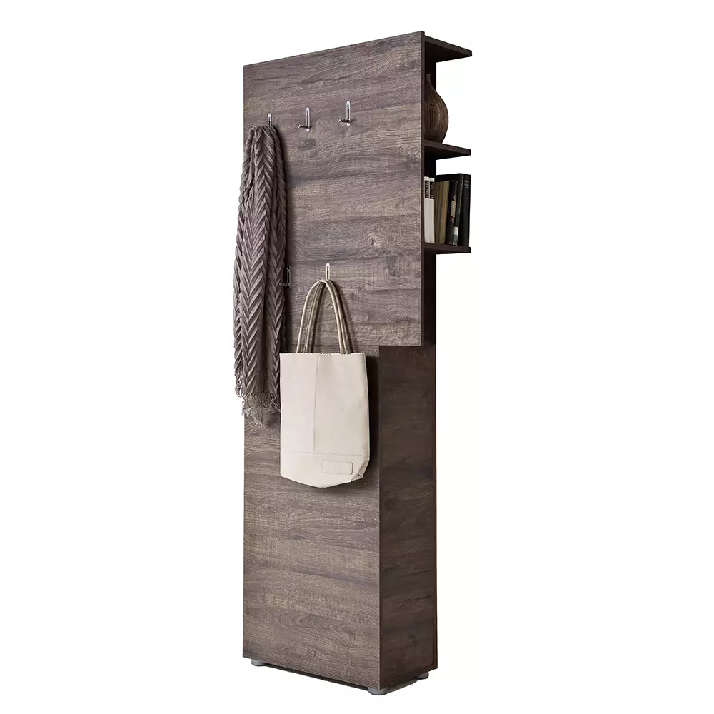 Lomadox Garderoben-Set mit Spiegel und 3-trg. Kommode in weiß Hochglanz und Wenge Nb., VITERBO-05 Black Friday Preise