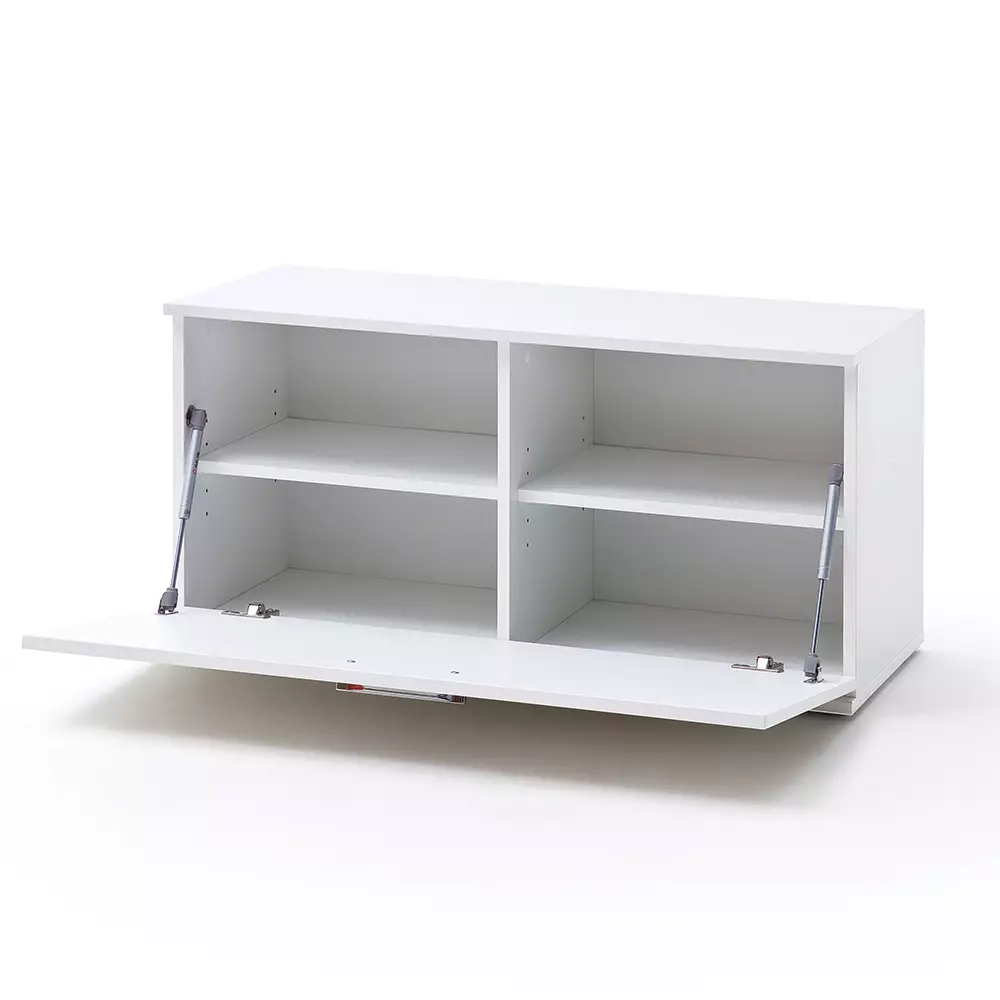 Lomadox Garderobenbank, weiß Hochglanz, GUARDA-05 Online Shopping