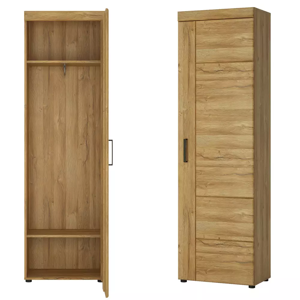 Lomadox Garderobenmöbel Komplett Set, 5-teilig, in Grandson Eiche Nb. CARIATI-129, B/H/T ca. 274/195/38 cm Exklusivangebot