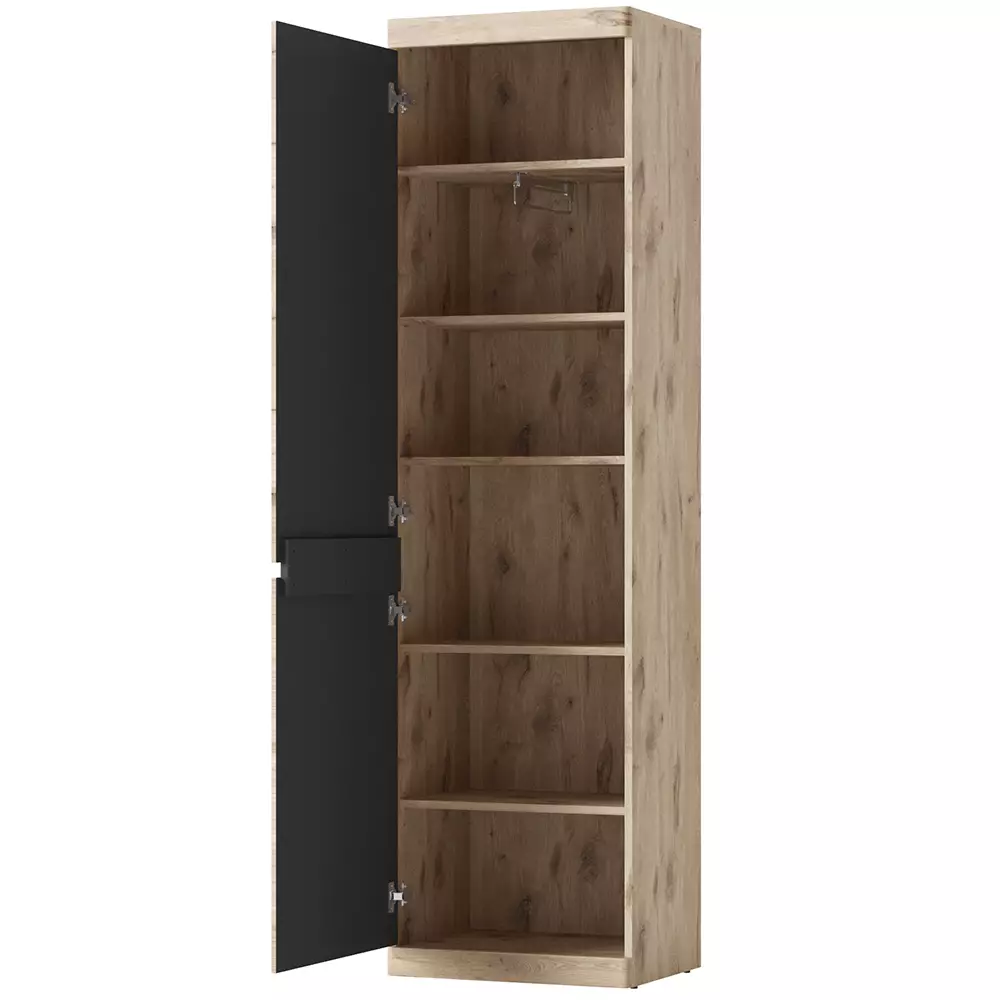 Lomadox Garderoben Hochschrank modern in Eiche TRIPOLI-129 Weihnachtsangebot