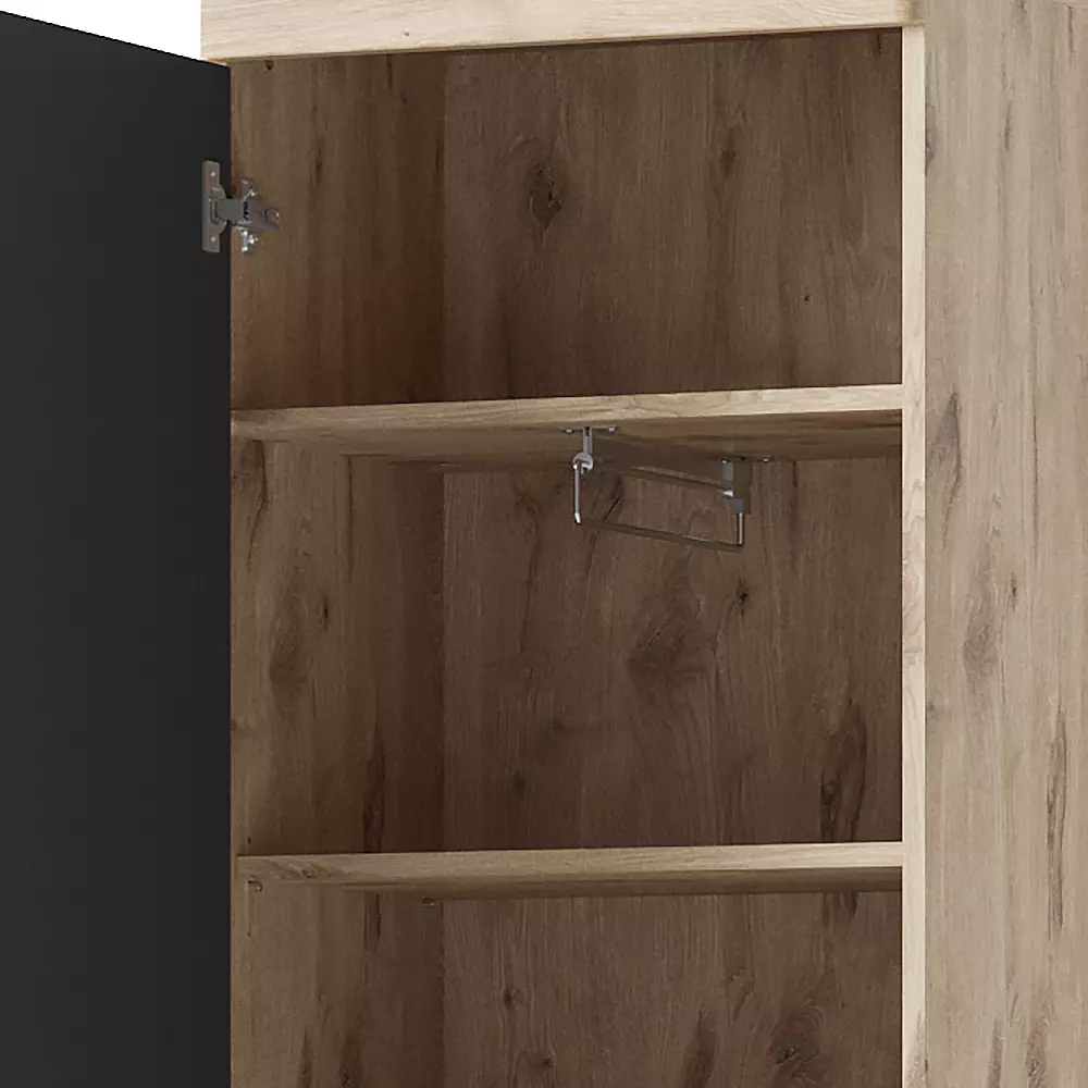 Lomadox Garderoben Hochschrank modern in Eiche TRIPOLI-129 Weihnachtsangebot
