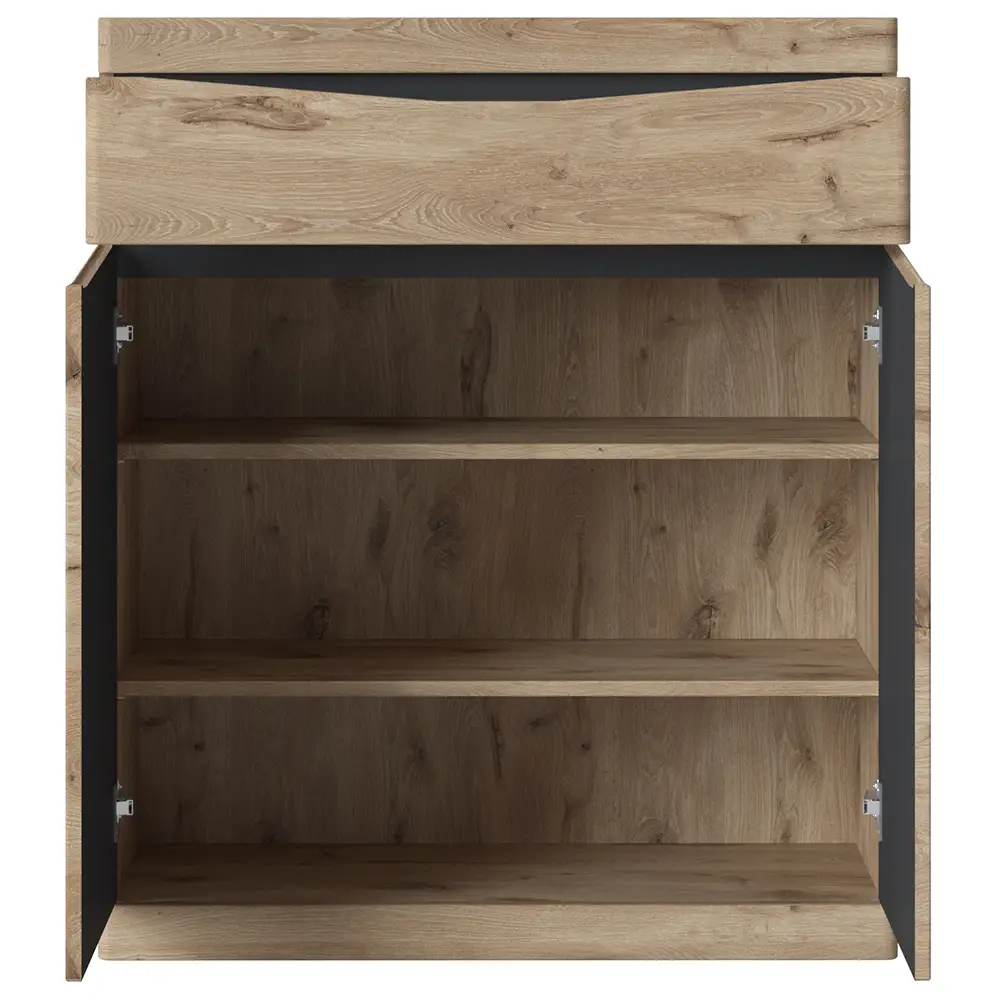 Lomadox Garderoben Kommode modern in Eiche TRIPOLI-129 Valentinstagsangebot