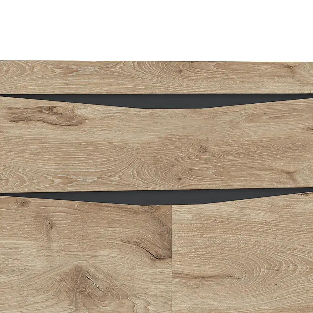 Lomadox Garderoben Kommode modern in Eiche TRIPOLI-129 Valentinstagsangebot