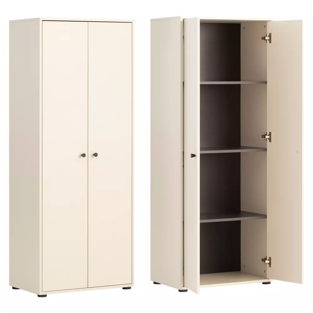 Lomadox Garderoben Set 3-teilig mit Mehrzweckschrank beige LORCA-80 Bestseller