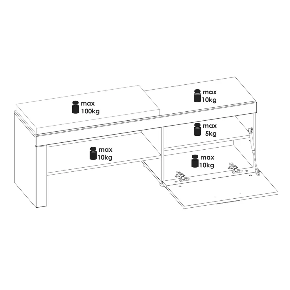 Lomadox Garderoben Set 4-teilig in Eiche Viking RIBERA-129 Tiefpreis