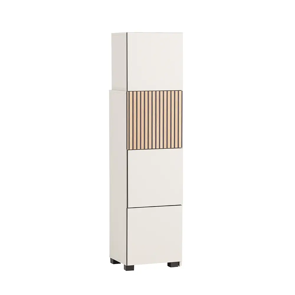 Lomadox Garderoben Set 4-teilig modern in beige mit Eiche Natur ALTAMURA-80 Letzte 3 Tage