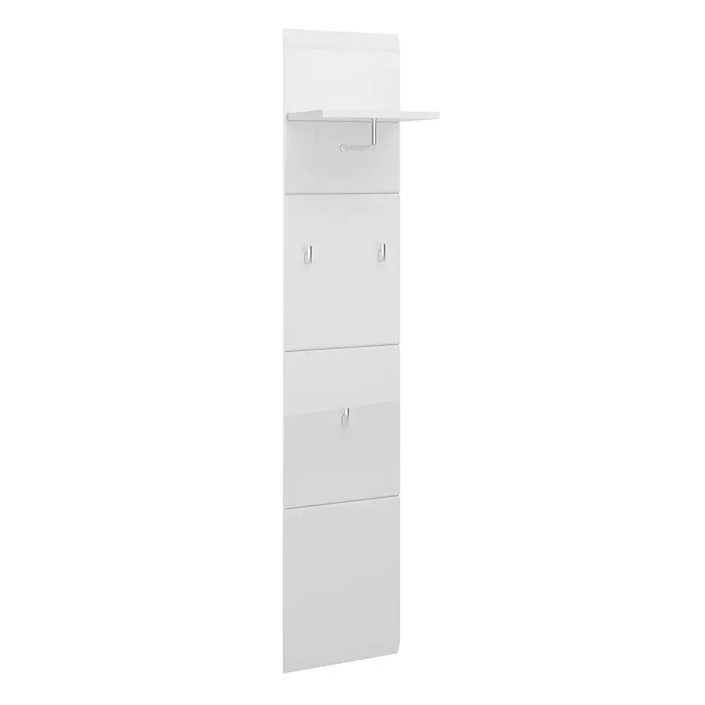 Lomadox Garderobenpaneel 30 cm breit weiß Hochglanz MALABO-129 Hotsell