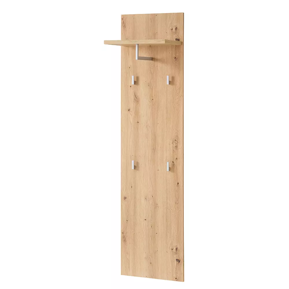 Lomadox Garderobenpaneel 40 cm breit Eiche BLISS-36