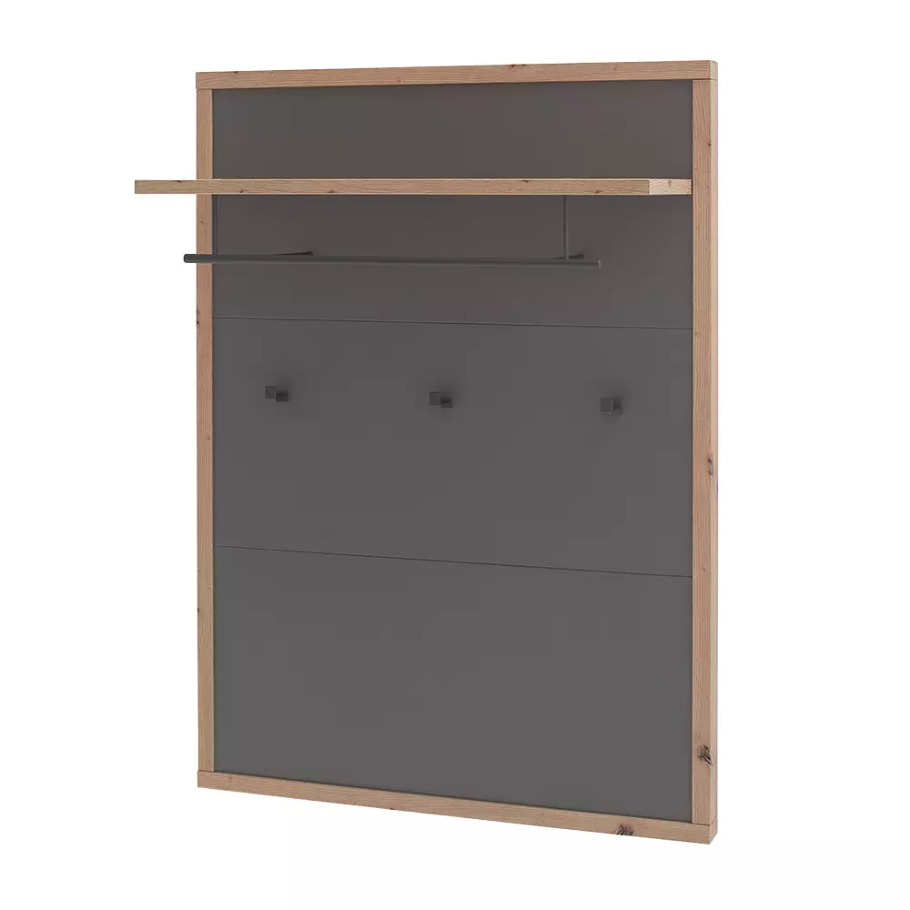 Lomadox Garderobenpaneel grau matt, Eiche LAKELAND-05 Preisnachlass