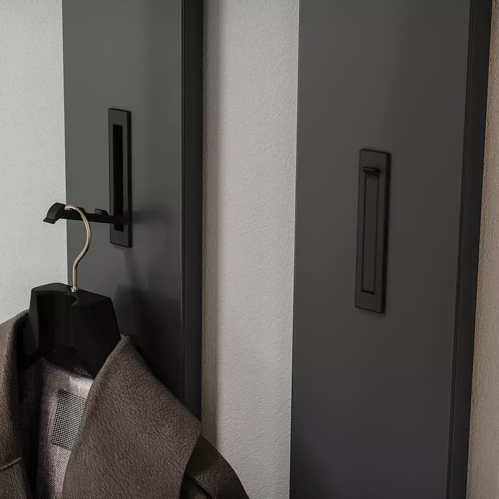 Lomadox Garderobenpaneel Wandgarderobe 2er Set in grau ABERDEEN-01 mit ausklappbaren Metallhaken Sonderangebote