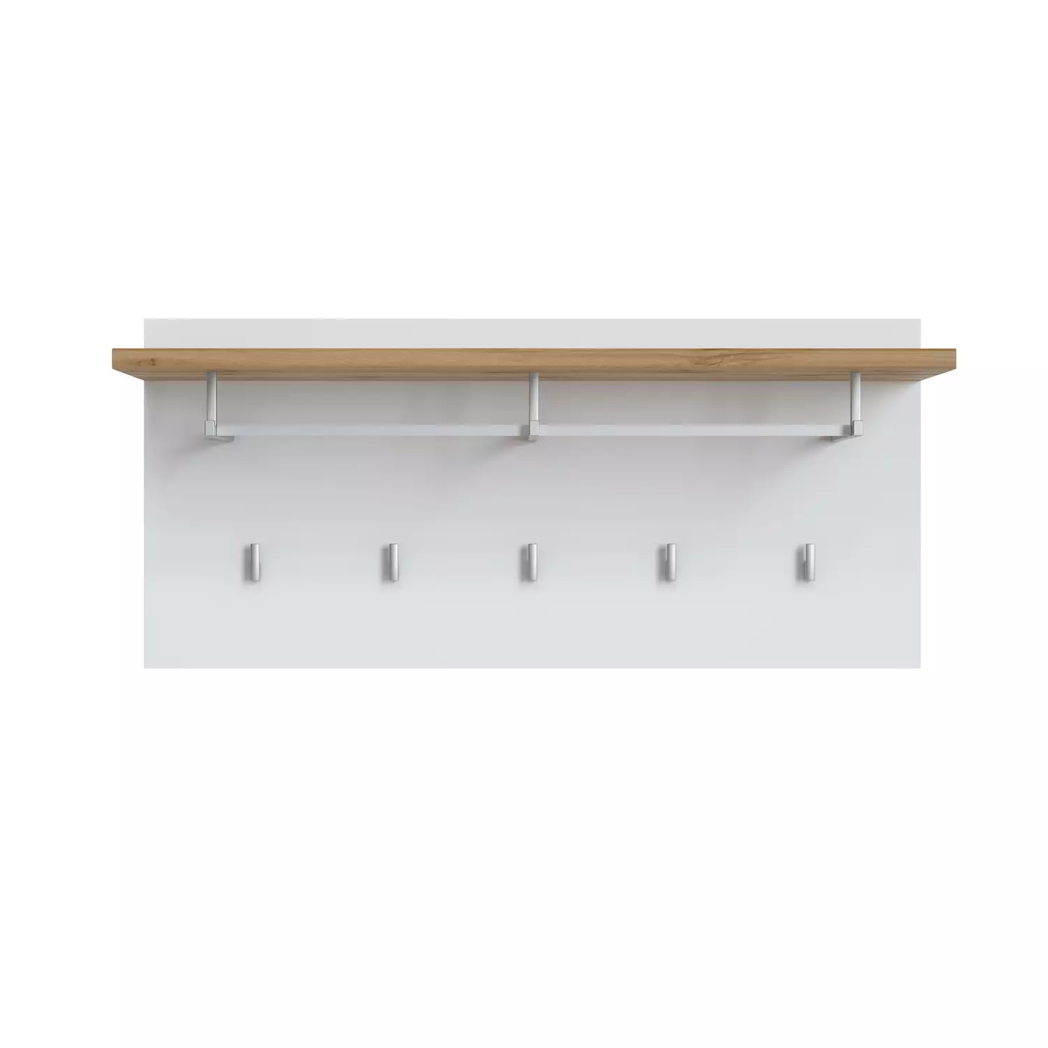 Lomadox Garderobenpaneel, weiß mit Eiche, HUESCA-129 Wochenangebot