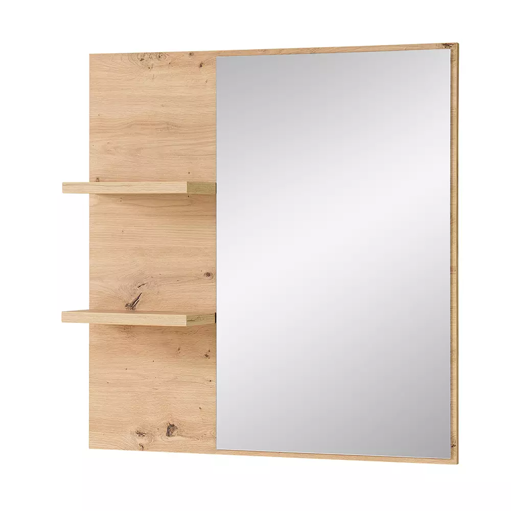 Lomadox Garderobenspiegel mit Ablage Eiche BLISS-36
