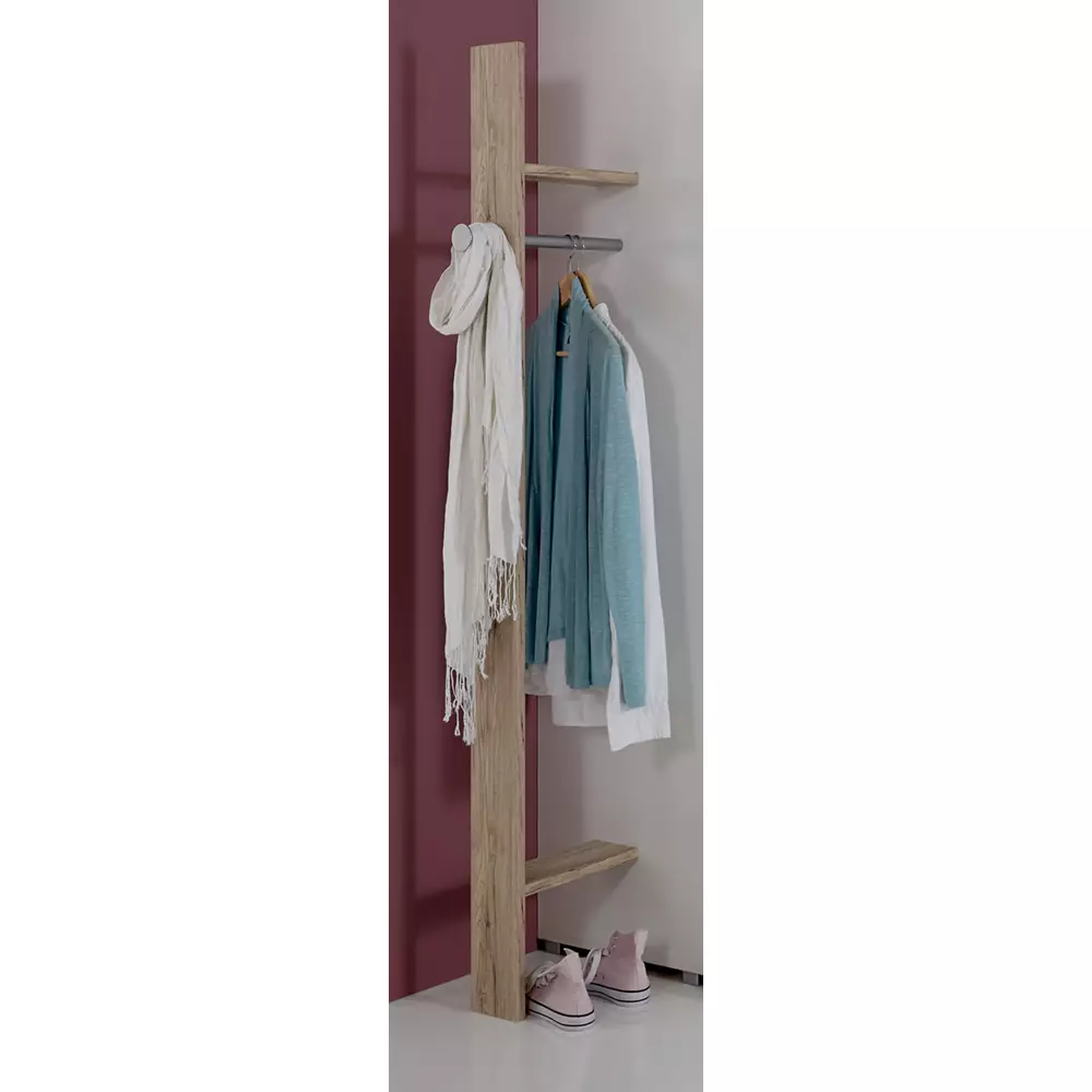 Lomadox Garderobenstange für Kleiderschrank JOHANNESBURG-43 in Eiche Nb., B/H/T: ca. 32/179/12 cm Im Verkauf