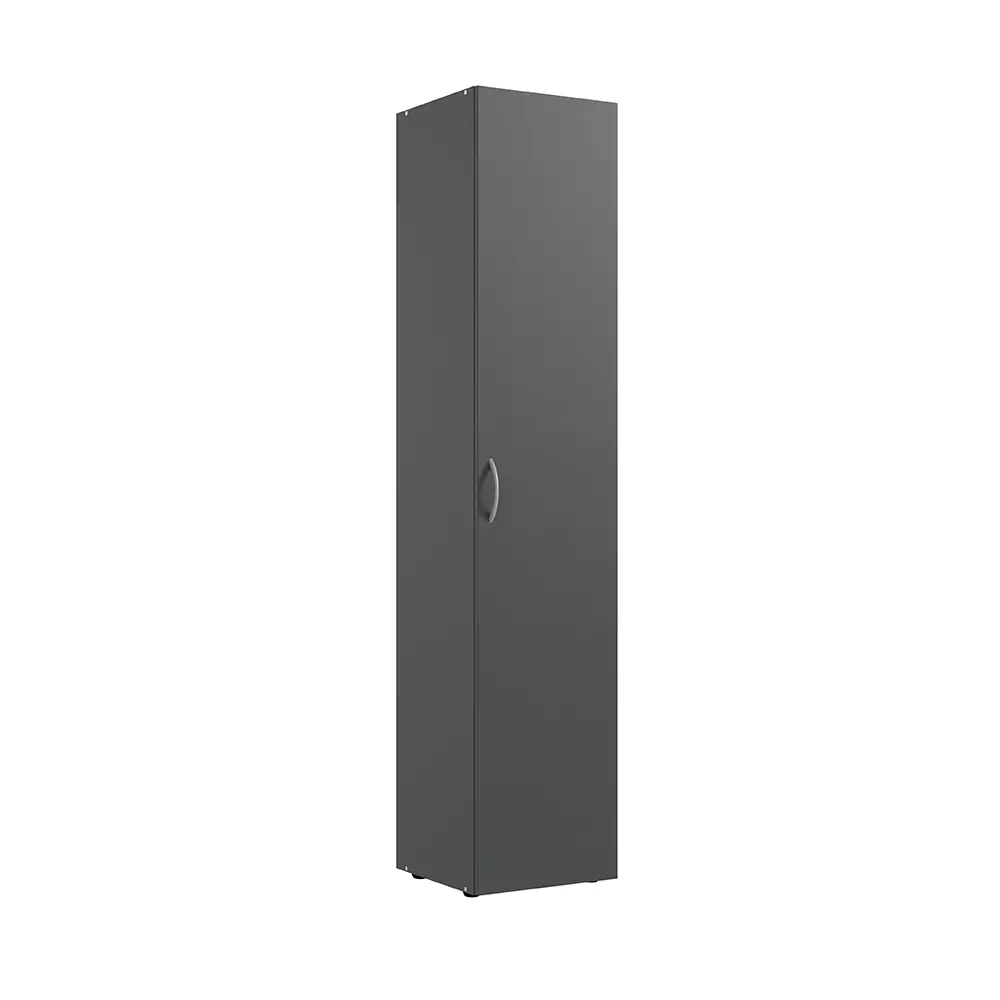 Lomadox Garderobenschrank 1-türig mit Kleiderstange graphit MIAMI-43, diverse Breiten, H/T ca. 185/54 cm