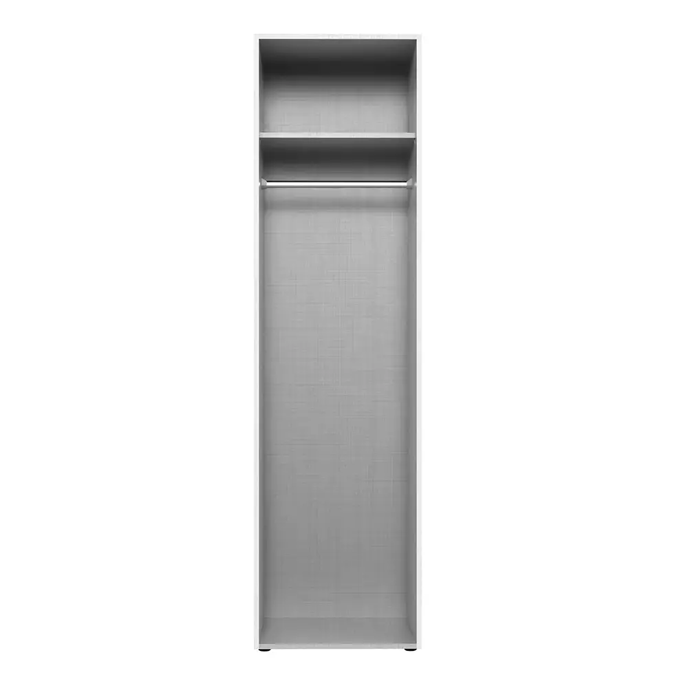 Lomadox Garderobenschrank 1-türig mit Kleiderstange weiß MIAMI-43, diverse Breiten, H/T ca. 185/54 cm Schlussverkauf
