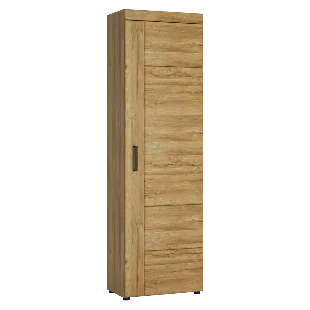 Lomadox Garderobenschrank in Grandson Eiche Nb. mit Türanschlag rechts CARIATI-129, B/H/T ca. 58/195/37,4 cm