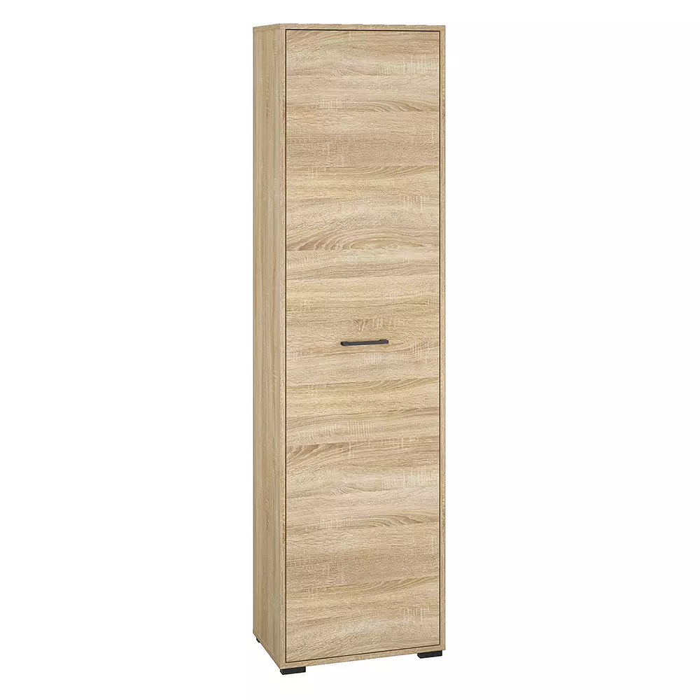 Lomadox Garderobenschrank mit 1 Tür Eiche hell CHEB-131