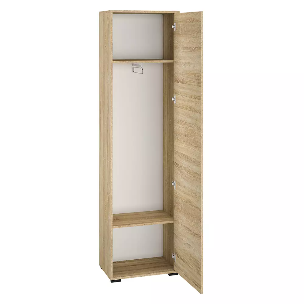 Lomadox Garderobenschrank mit 1 Tür Eiche hell CHEB-131 Black Friday