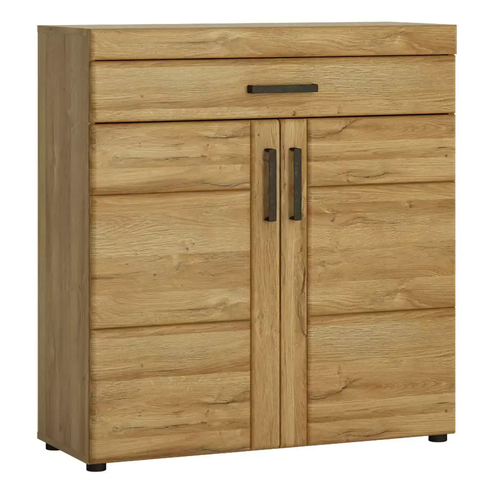 Lomadox Garderobenschrank Schuhschrank mit Schublade in Grandson Eiche Nb. CARIATI-129, B/H/T ca. 92,8/100,2/38 cm