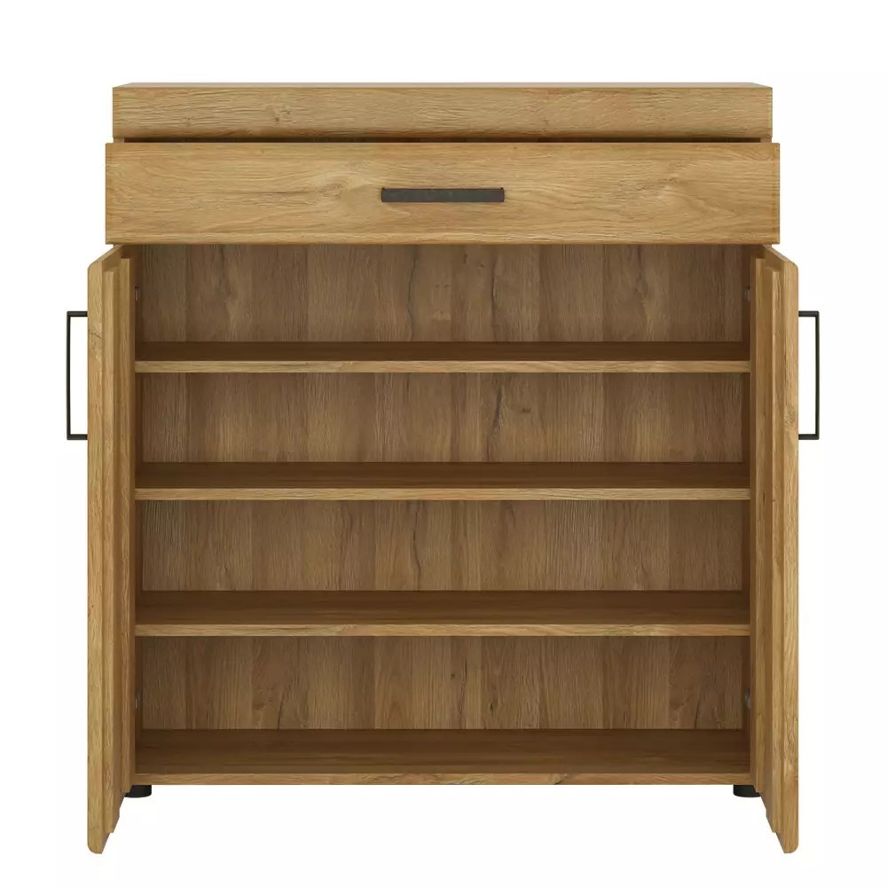 Lomadox Garderobenschrank Schuhschrank mit Schublade in Grandson Eiche Nb. CARIATI-129, B/H/T ca. 92,8/100,2/38 cm Heißer Verkauf