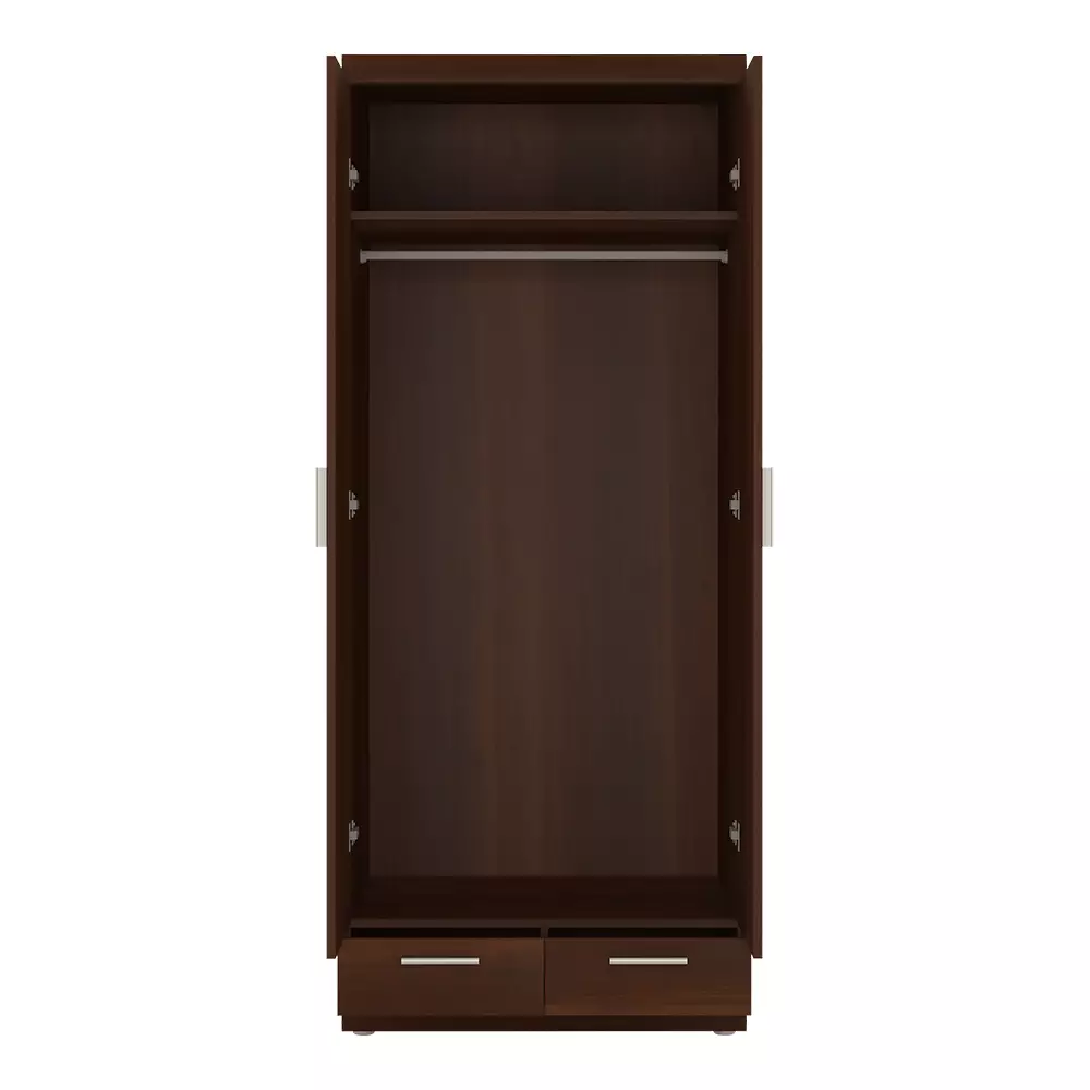 Lomadox Kleiderschrank 80 cm mit 2 Türen Nussbaum IMPERIA-129 Saisonale Angebote
