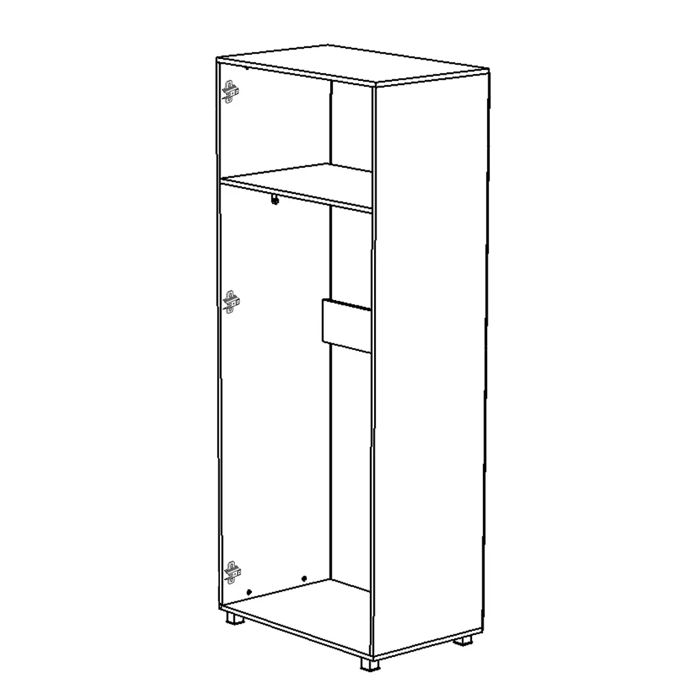Lomadox Kleiderschrank Drehtürenschrank in schwarz Hochglanz CAIRNS-132, B/H/T ca. 80/200/52 cm Kauf eins, bekomm eins gratis