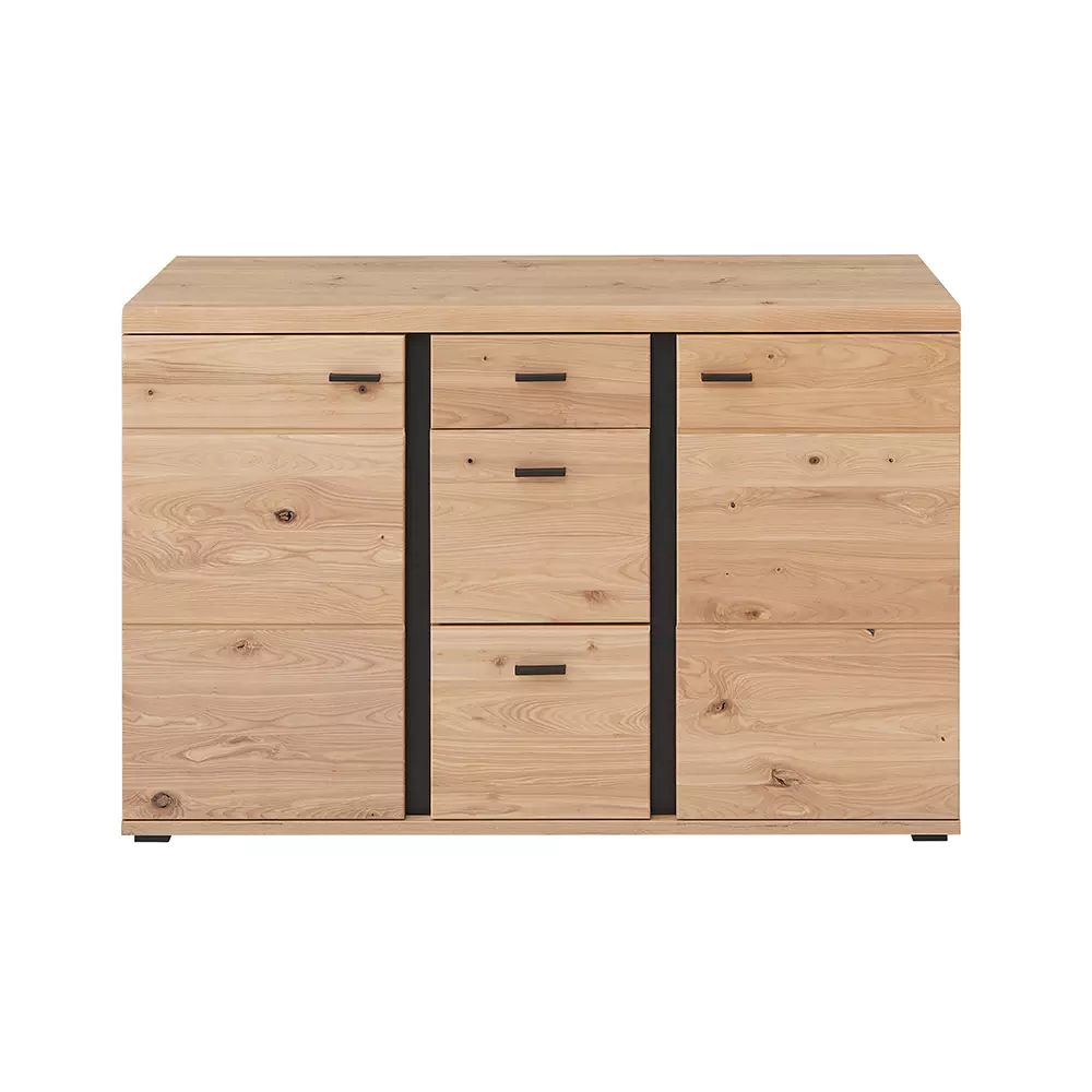 Lomadox Kommode 134cm, Altesche gebürstet, teilmassiv, SARINA-36 Neueste Stile