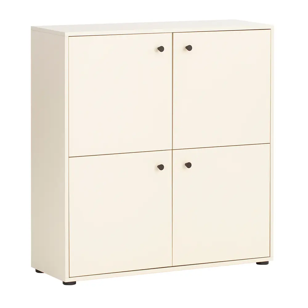 Lomadox Kommode 4-türig beige LORCA-80