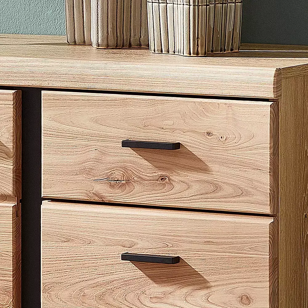 Lomadox Kommode 85cm, Altesche gebürstet, teilmassiv, SARINA-36 Bis zu 50% Rabatt