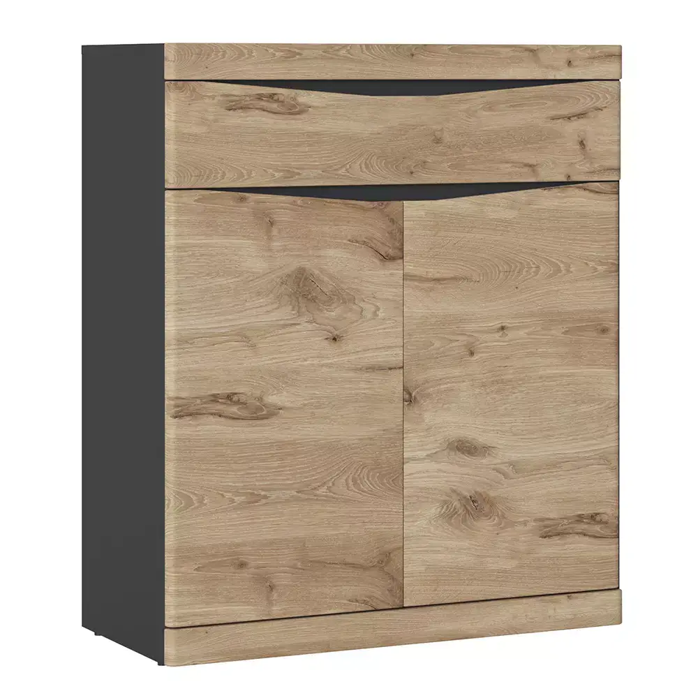 Lomadox Kommode anthrazit, Eiche SUNBURY-129