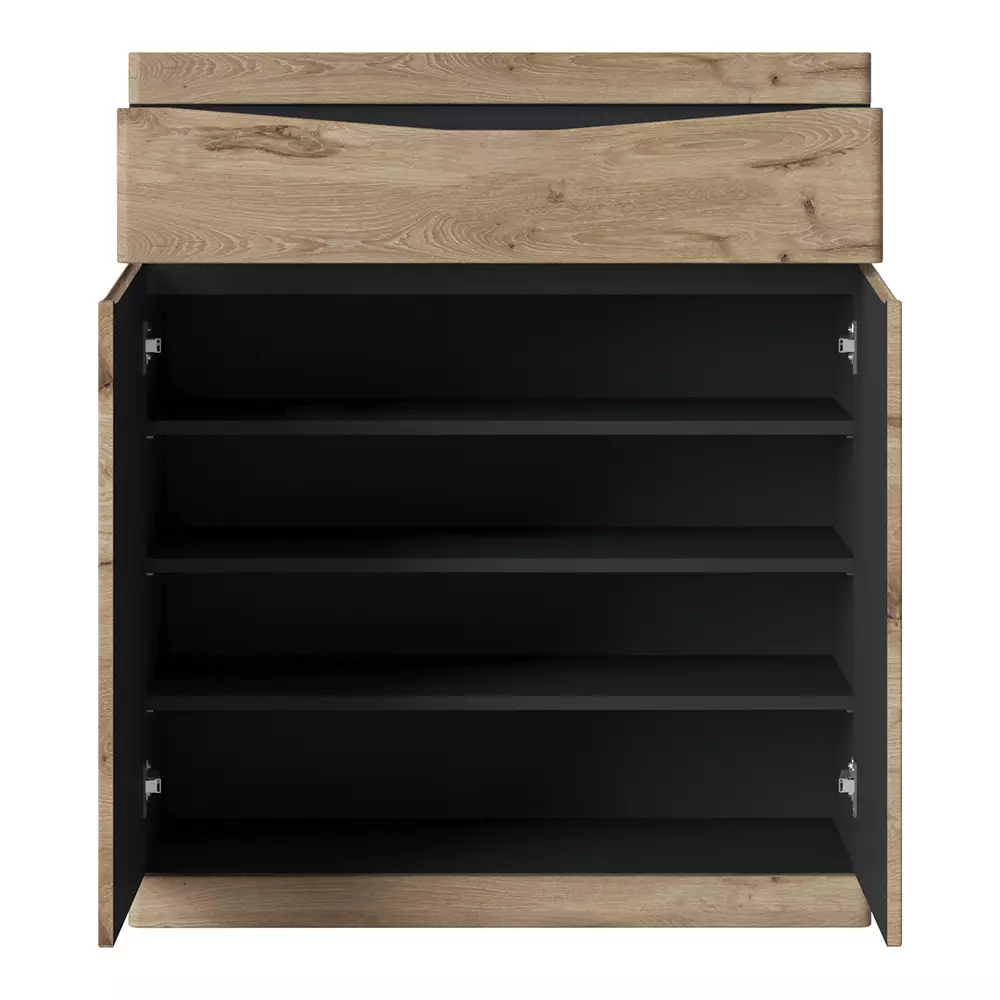 Lomadox Kommode anthrazit, Eiche SUNBURY-129 Bis zu 65% Rabatt
