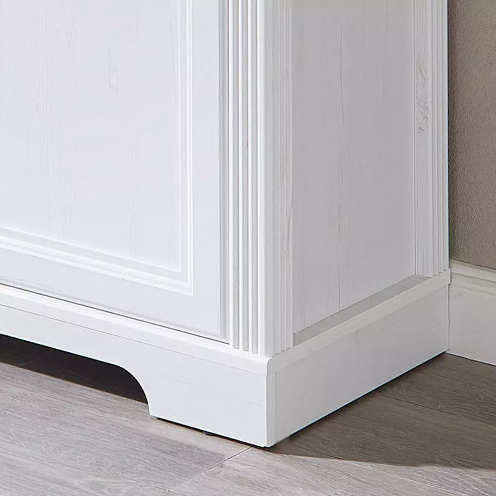 Lomadox Kommode Landhausstil mit 4 Schubkästen JÜLICH-36 in Pinie weiß Nb. mit Artisan Eiche Nb., B/H/T ca. 115/102/41 cm Discount Store für neue Produkte