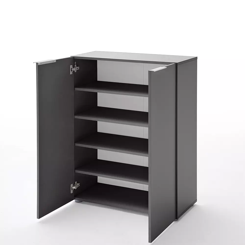 Lomadox Kommode Schuhschrank 2-türig in anthrazit VITERBO-05, B/H/T ca. 80/101/39 cm Riesige Rabatte