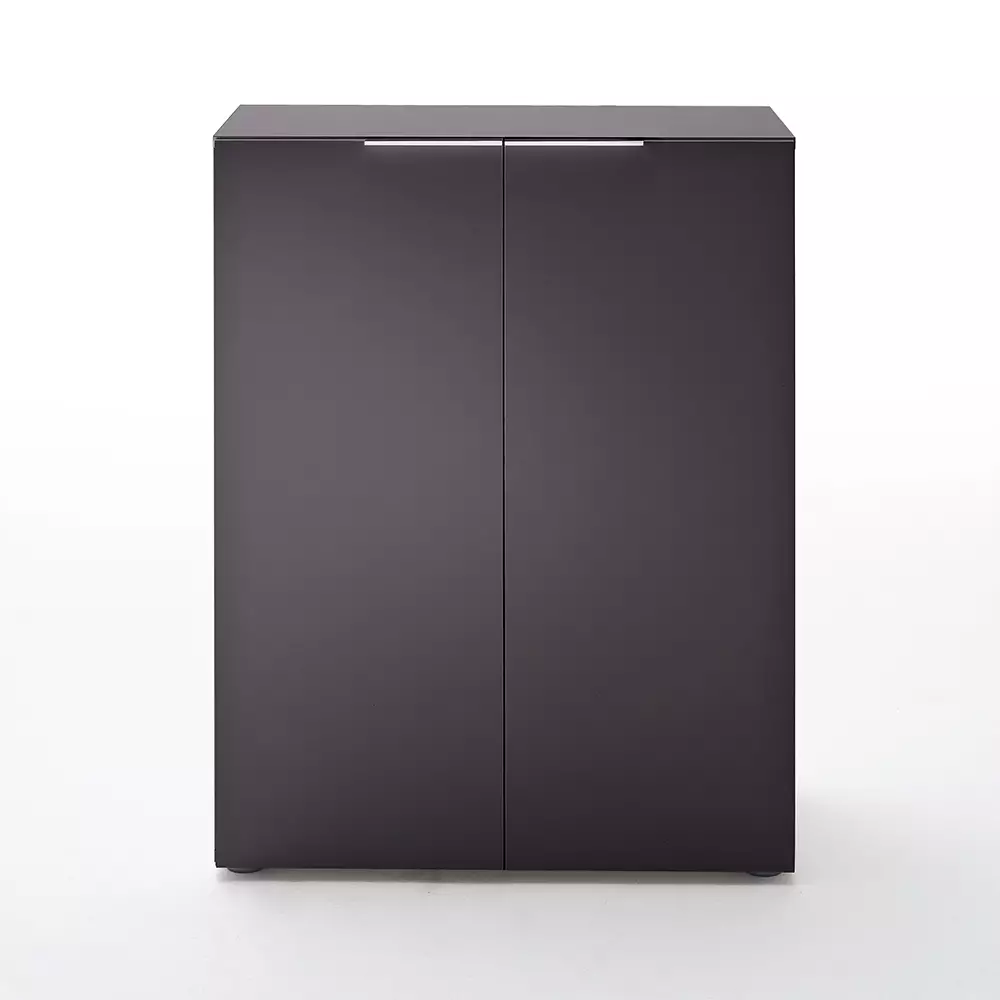 Lomadox Kommode Schuhschrank 2-türig in anthrazit VITERBO-05, B/H/T ca. 80/101/39 cm Riesige Rabatte