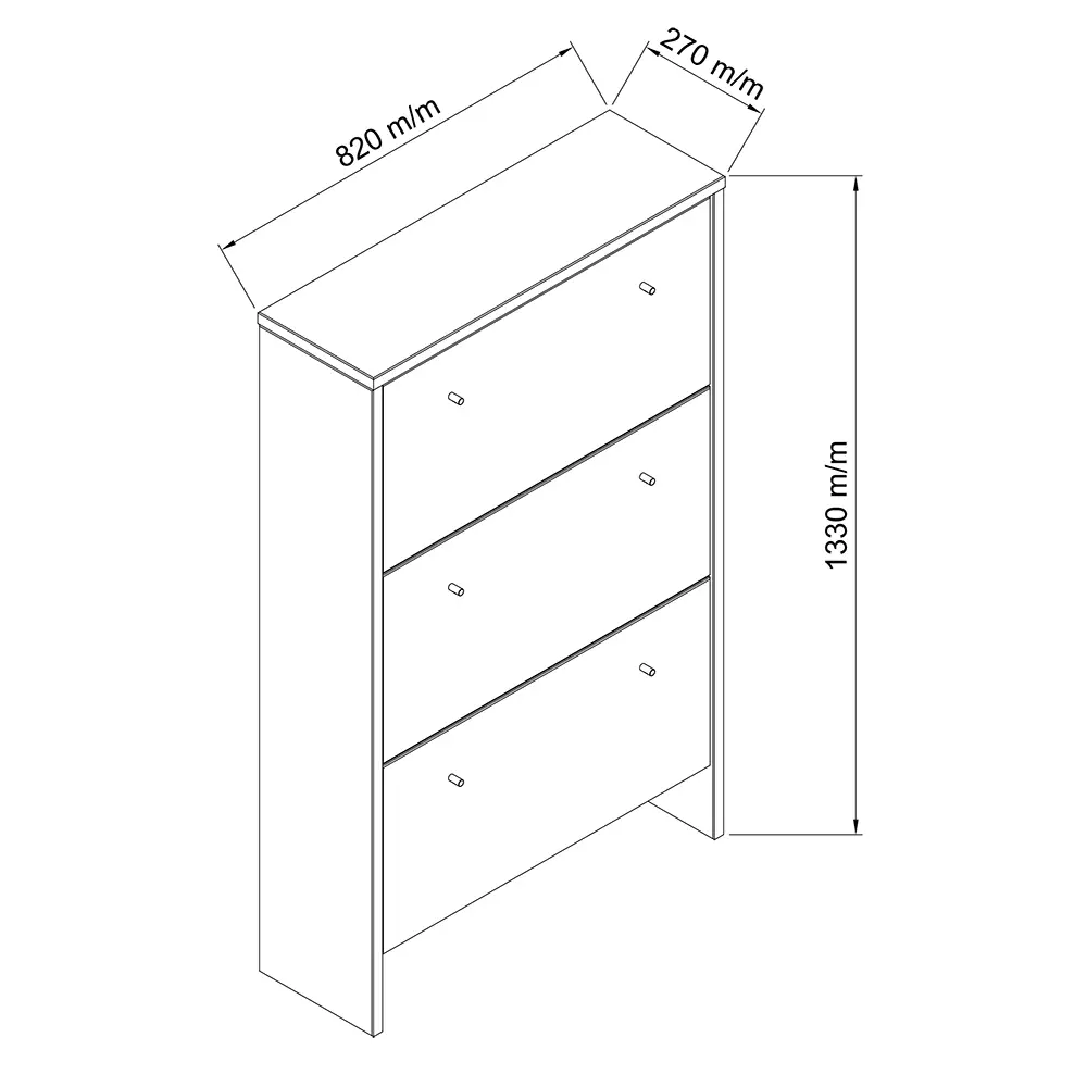 Lomadox Massivholz Schuhschrank 3 Klappen Buche massiv CUENCA-137 Günstiger Verkauf